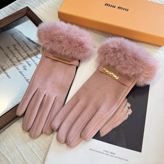 Mi 25 Lazy rabbit wool gloves(PURPLE/PINK)