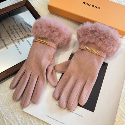 Mi 25 Lazy rabbit wool gloves(PURPLE/PINK)