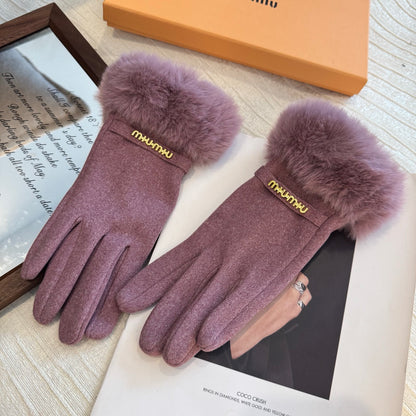 Mi 25 Lazy rabbit wool gloves(PURPLE/PINK)