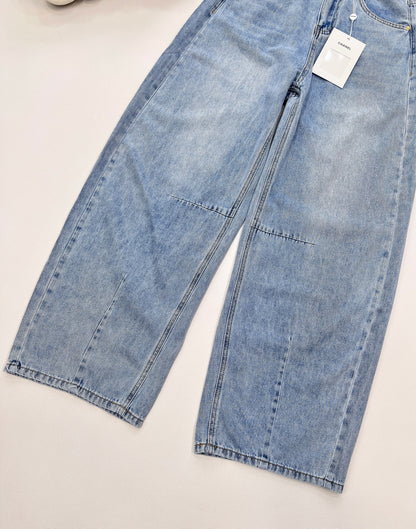 C 25 wide-leg jeans with logo at waist