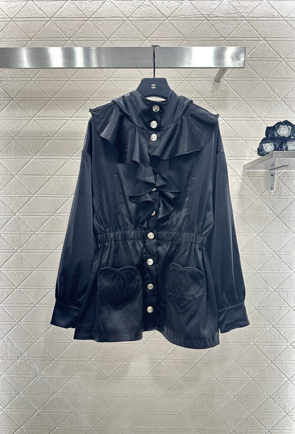 C 25 Lace mid-length trench coat