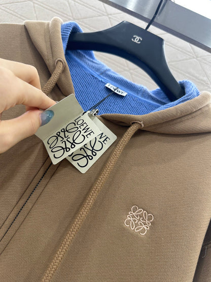 Lo 25 Hooded zip-up sweatshirt