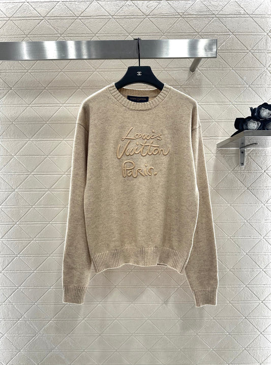 L 25 Simple letter cashmere sweater