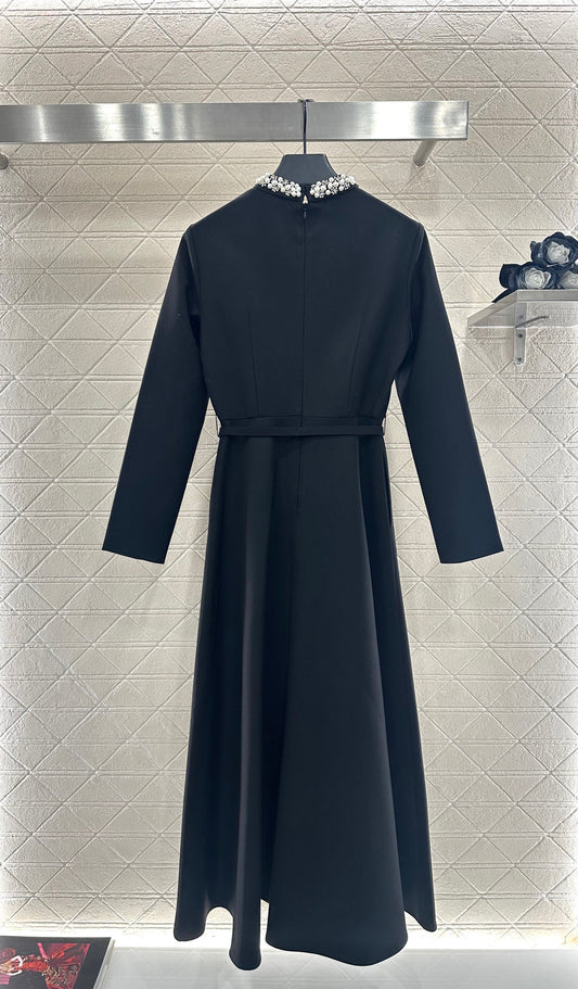 Di 25 Pearl embellished belt dress