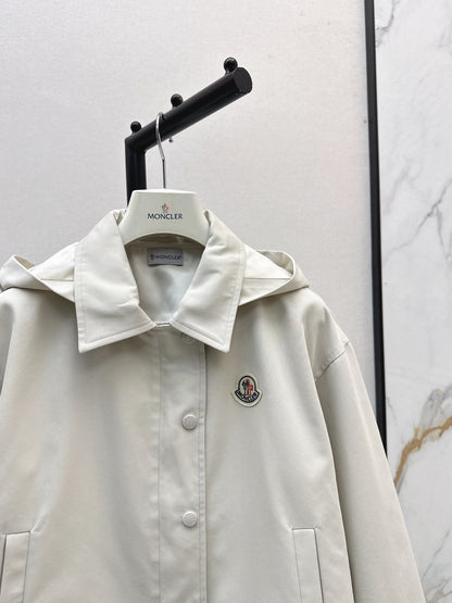 Mon 25 New hooded windbreaker jacket(BEIGI/BLACK)