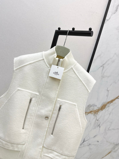He 25 Wool double-faced vest jacket