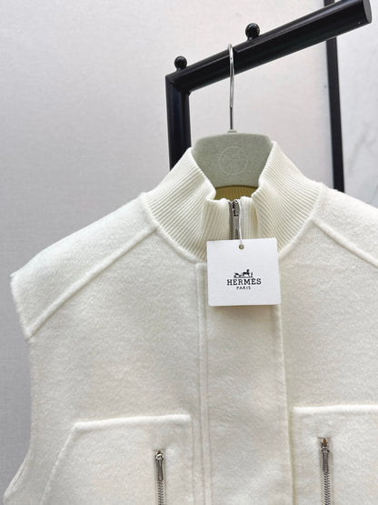 He 25 Wool double-faced vest jacket