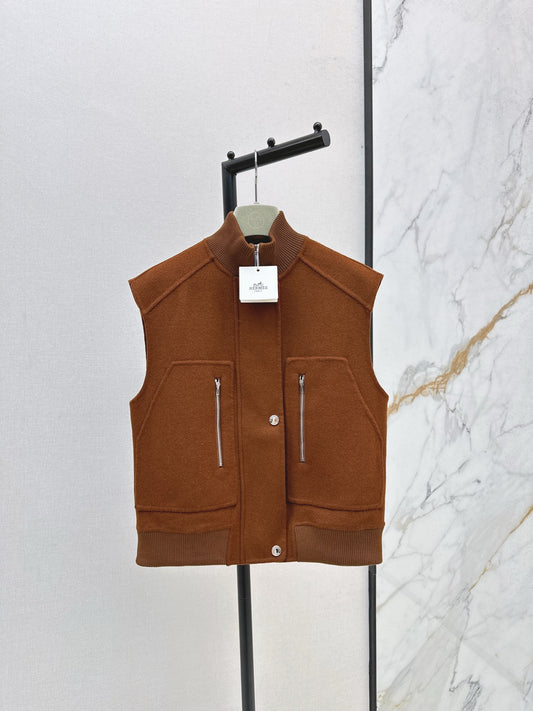 He 25 Wool double-faced vest jacket
