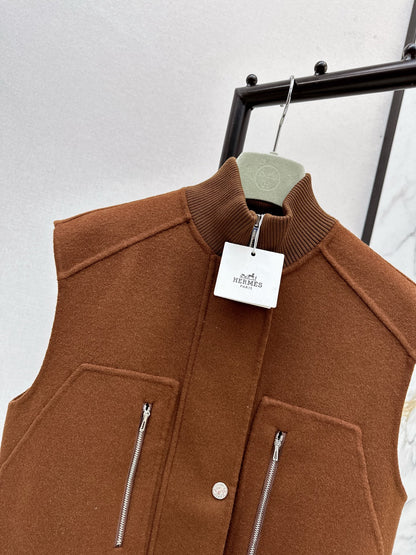 He 25 Wool double-faced vest jacket