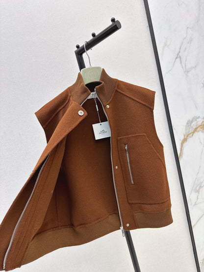 He 25 Wool double-faced vest jacket