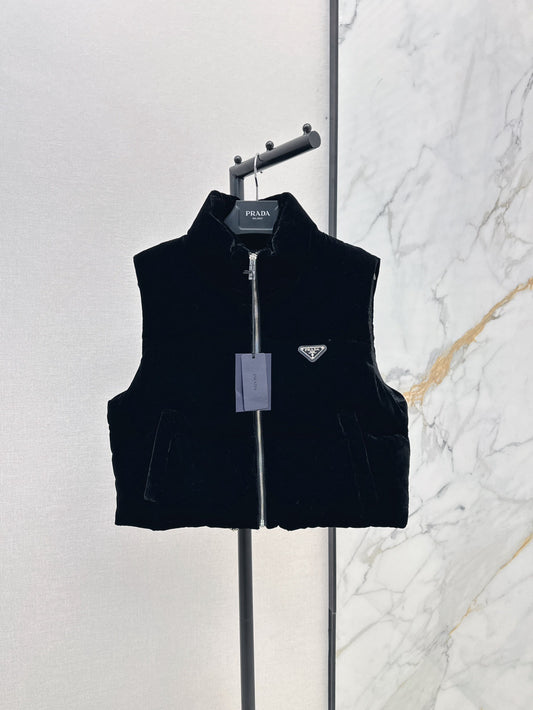 Pr 25 Stand collar velvet down vest