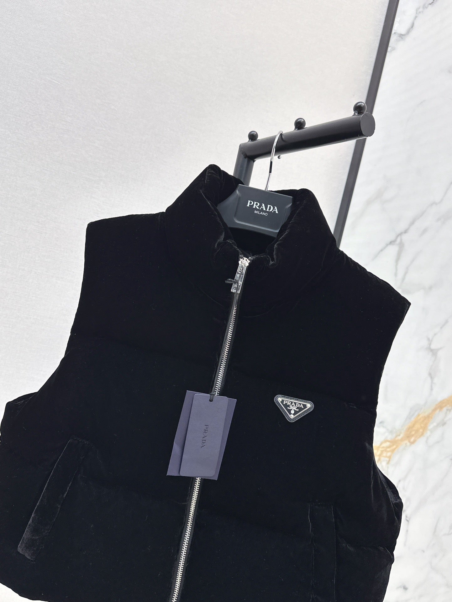 Pr 25 Stand collar velvet down vest