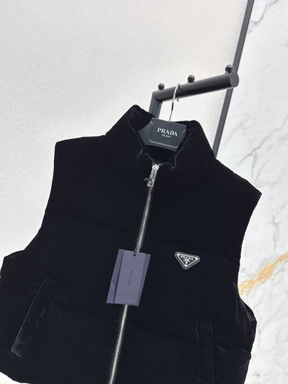 Pr 25 Stand collar velvet down vest