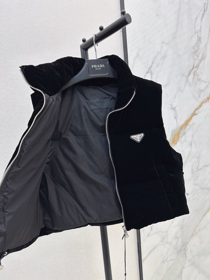 Pr 25 Stand collar velvet down vest