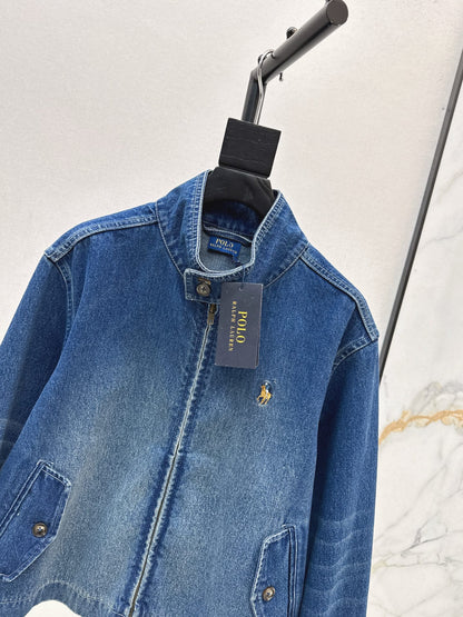 Ral 25 Pony embroidered denim jacket