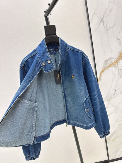 Ral 25 Pony embroidered denim jacket