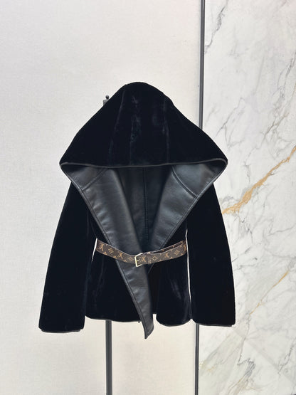 L 25 New fur wrap short coat