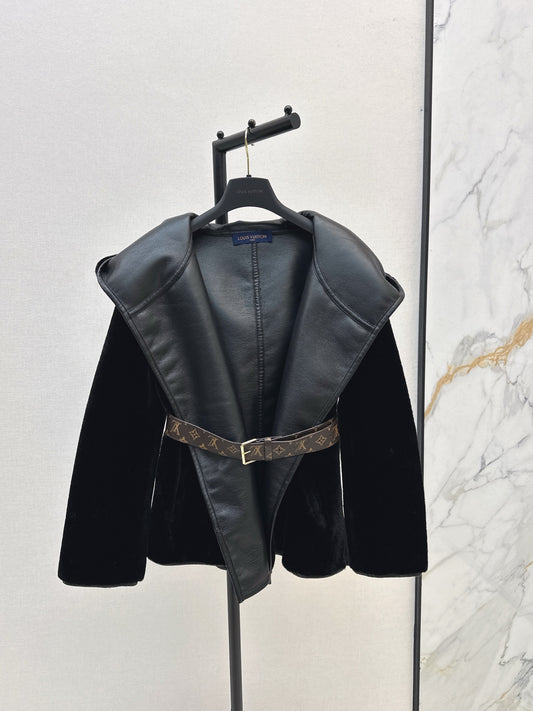 L 25 New fur wrap short coat