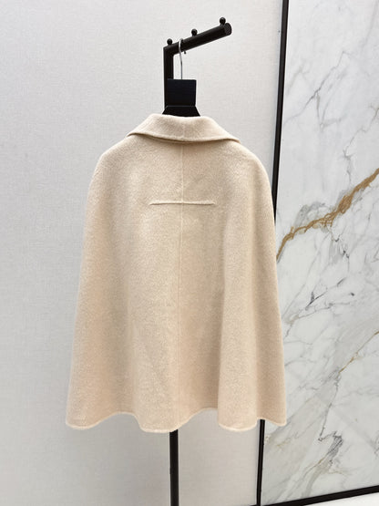 Di 25 Double-faced wool cape coat
