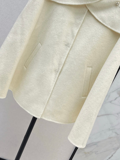 Di 25 Double-faced wool cape coat