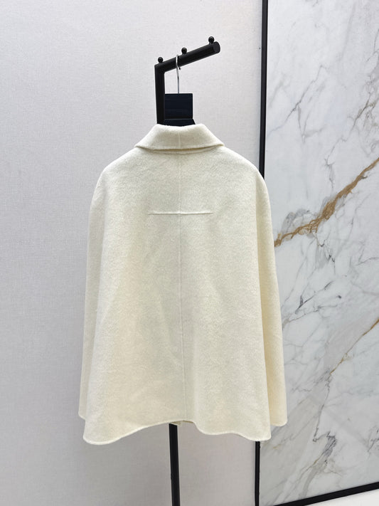 Di 25 Double-faced wool cape coat