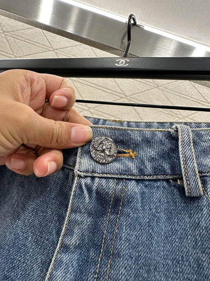 C 25 Butterfly Denim Pants
