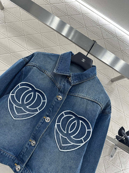 C 25 Heart logo denim jacket