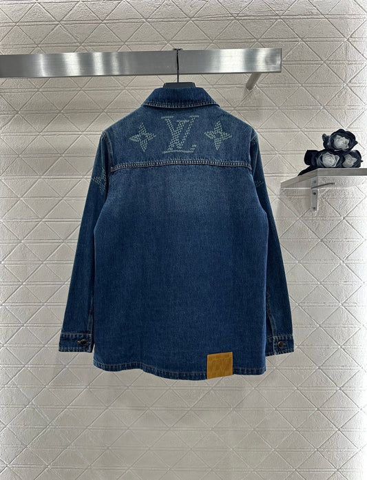 L 25 Laser printed denim shirt