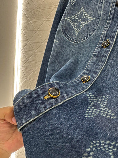 L 25 Laser printed denim shirt