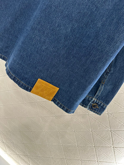 L 25 Laser printed denim shirt