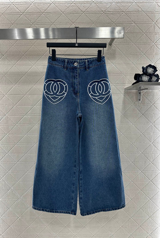 C 25 Heart logo jeans