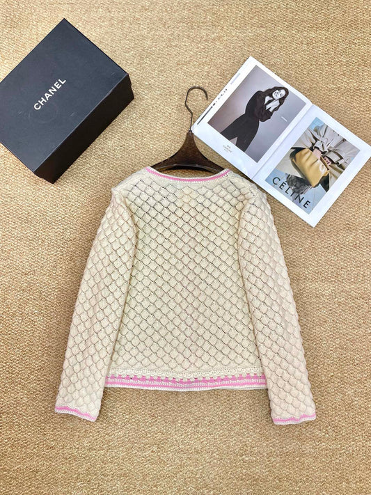 C 25 New knitted cashmere cardigan(BEIGI/GREEN)
