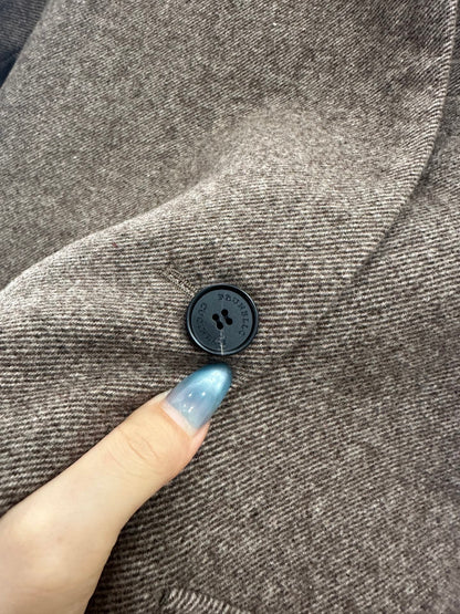 Bru 25 Belted long wool coat