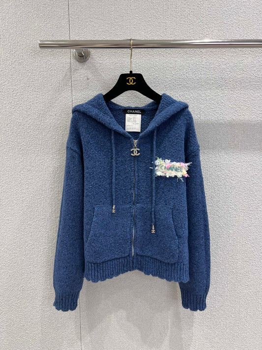 C 25 Vintage Collection Hooded Cashmere Cardigan