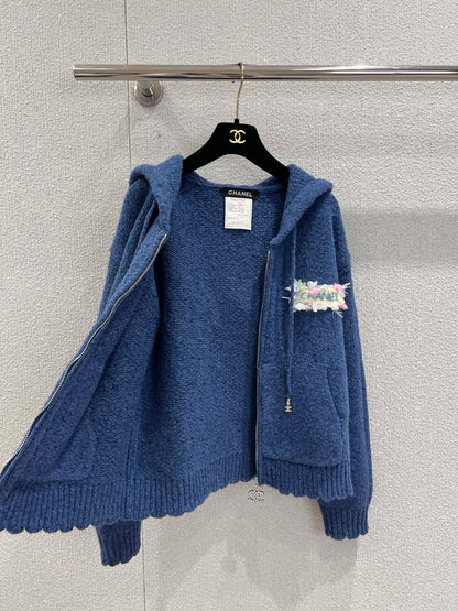 C 25 Vintage Collection Hooded Cashmere Cardigan
