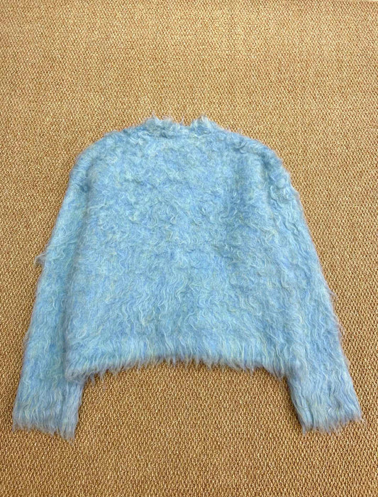 C 25 Vintage Heavy Mohair V-Neck Cashmere Cardigan