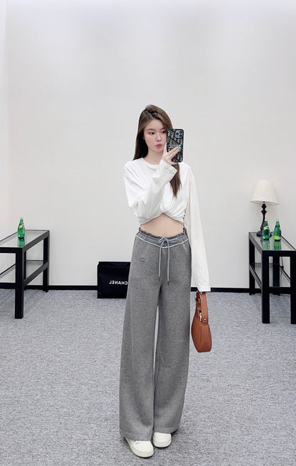 Mi 25 drawstring wide-leg trousers