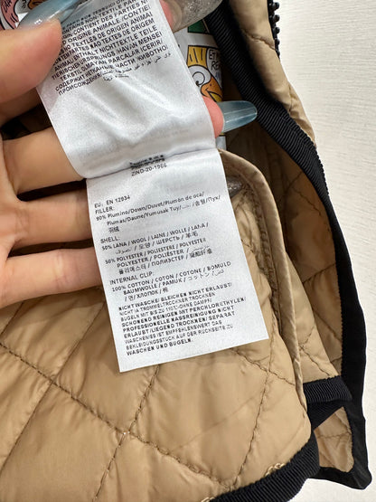 Mon 25fw Check Quilted Fake Two-Piece Down Vest