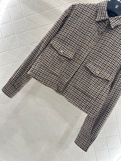 Mon 25fw Plaid shirt