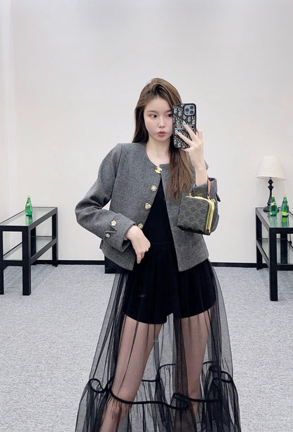 C 25 Crew neck wool blazer