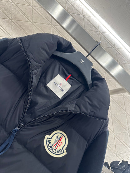 Mon 25fw paneled stand-up collar down jacket