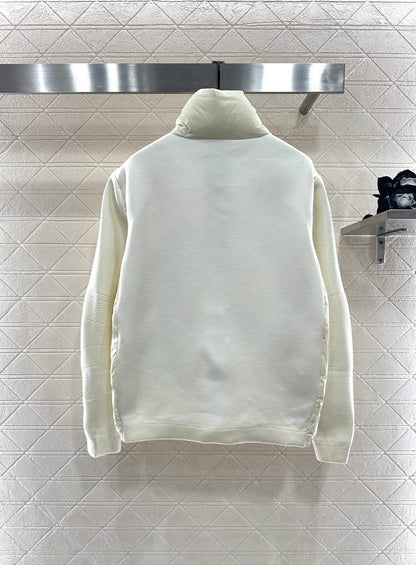 Mon 25fw paneled stand-up collar down jacket