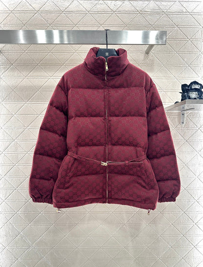 Gu 25 Jacquard belt down jacket