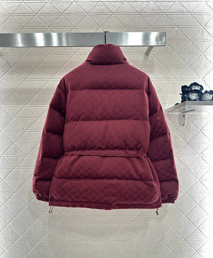 Gu 25 Jacquard belt down jacket