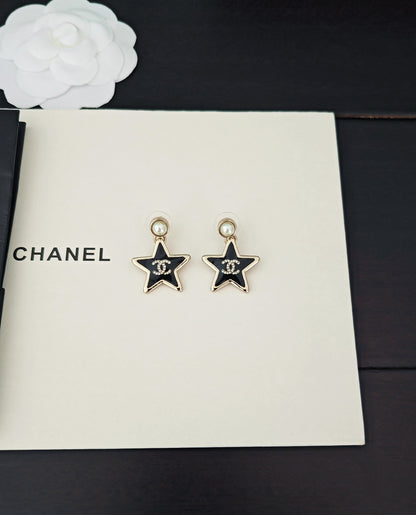 C 25 Resin five-pointed star earrings