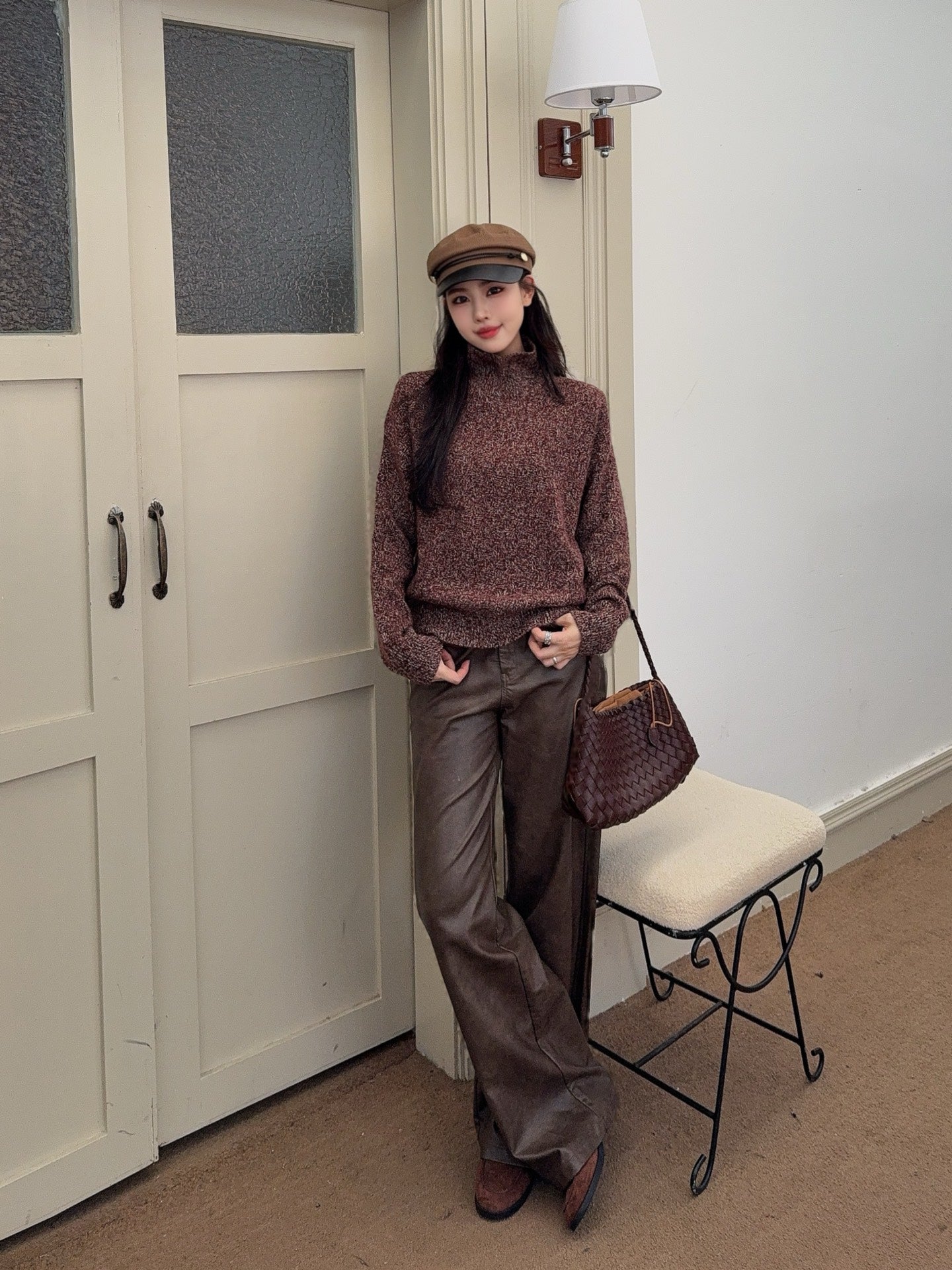Bot 25 turtleneck wool sweater(KHAKI/RED/GRAY)