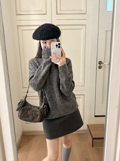 Bot 25 turtleneck wool sweater(KHAKI/RED/GRAY)