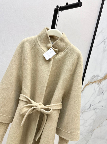 Bru 25 wool and cashmere coat(BEIGI/BLACK)