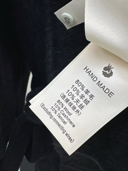 Bru 25 wool and cashmere coat(BEIGI/BLACK)