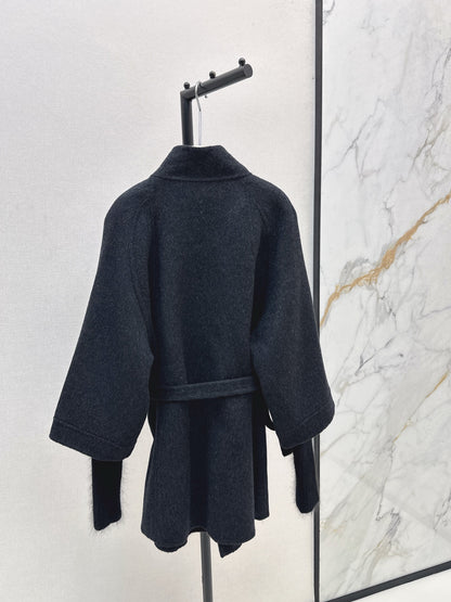 Bru 25 wool and cashmere coat(BEIGI/BLACK)
